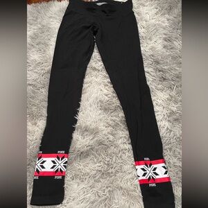 Used Pink/Victoria Secret Yoga Legging Holiday Pants